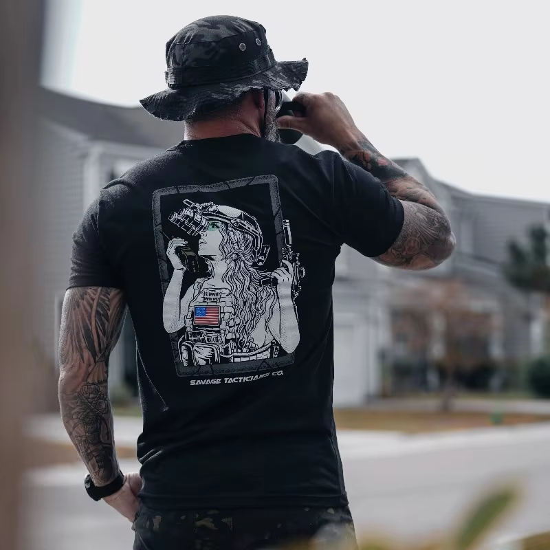 Street Fashion For Short Guys - Erkek T-Shirt Açık Hava Sporları Taktik