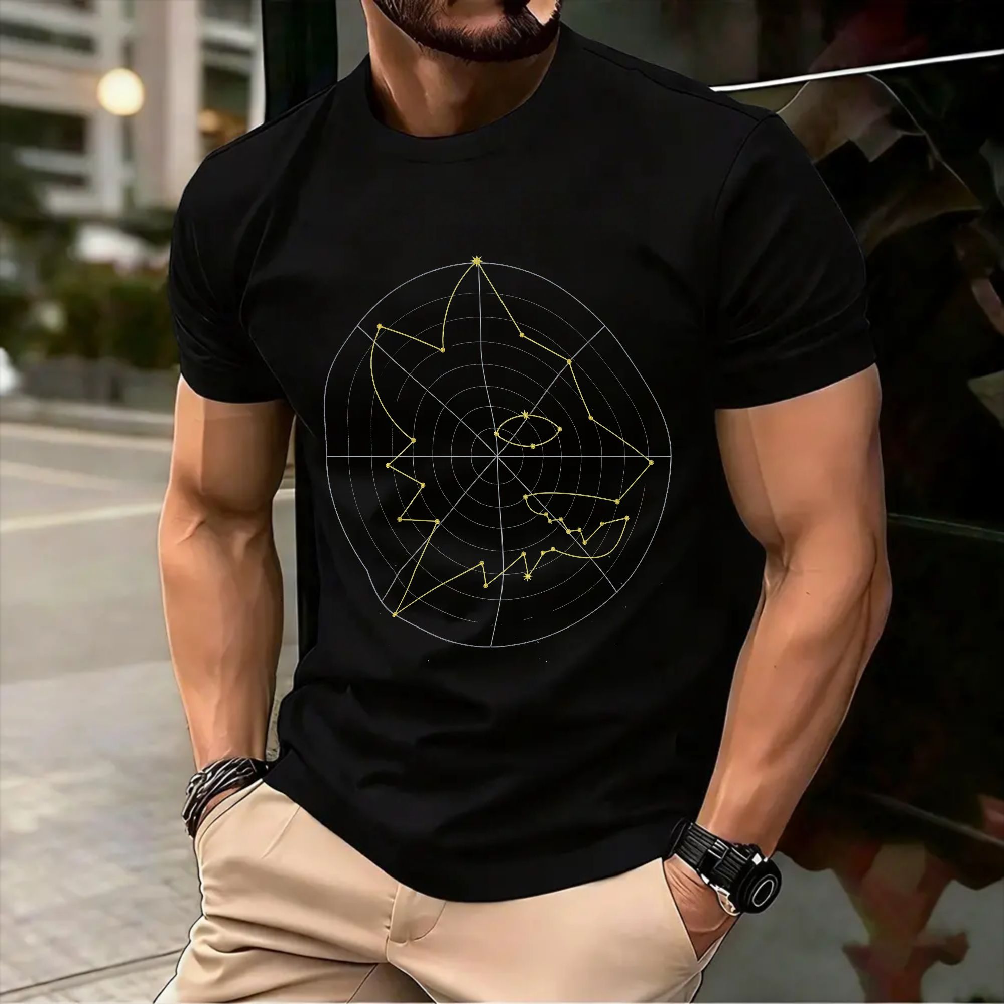 Street Fashion Roma - Erkekler Roma Ad Astra T-Shirt Pamuklu