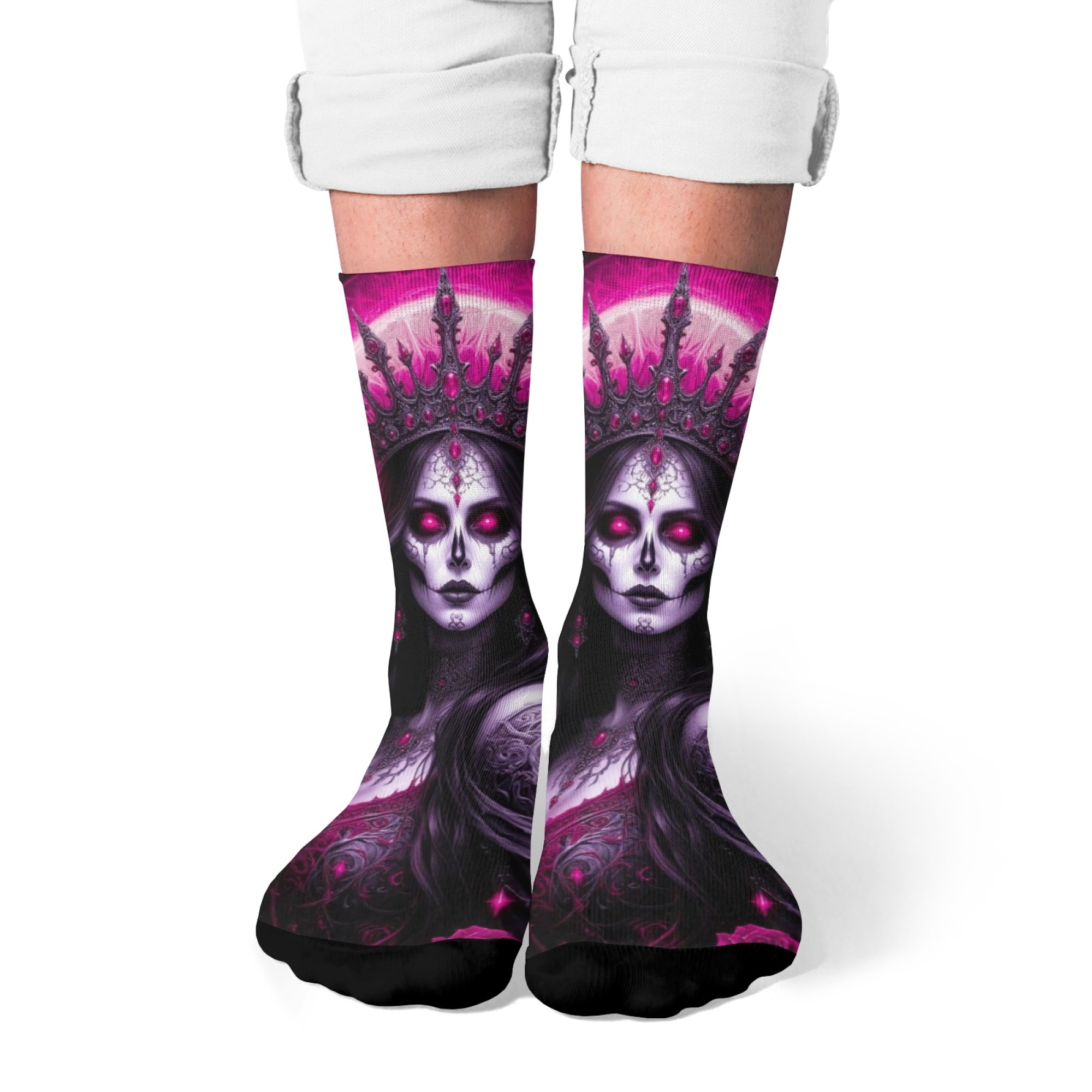 Queen Street Fashion - Ölüm Kraliçesi Koyu Gotik Sanat Çorapları