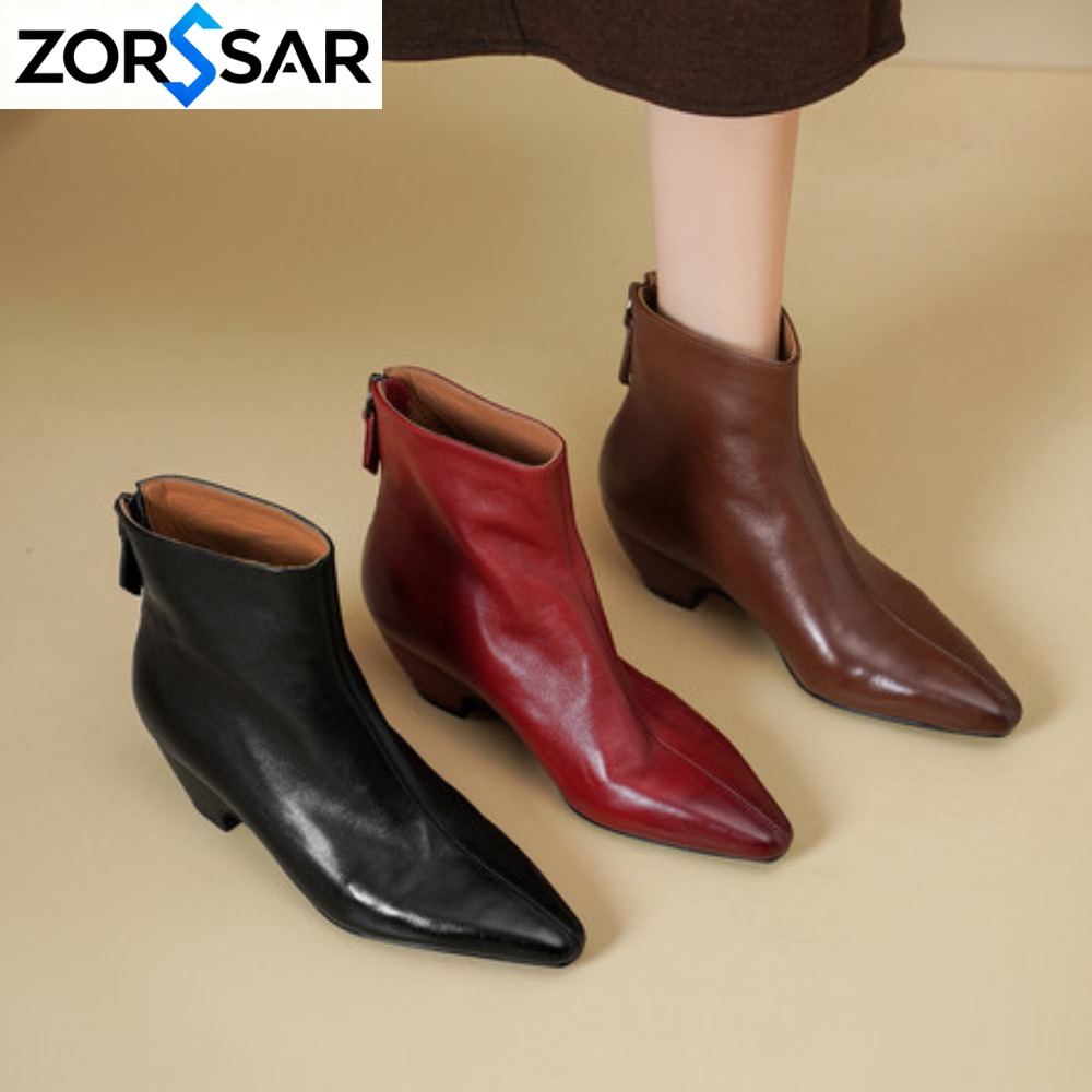Street Fashion Vintage - Sokak Stili Vintage Sivri Burun Fermuarlı