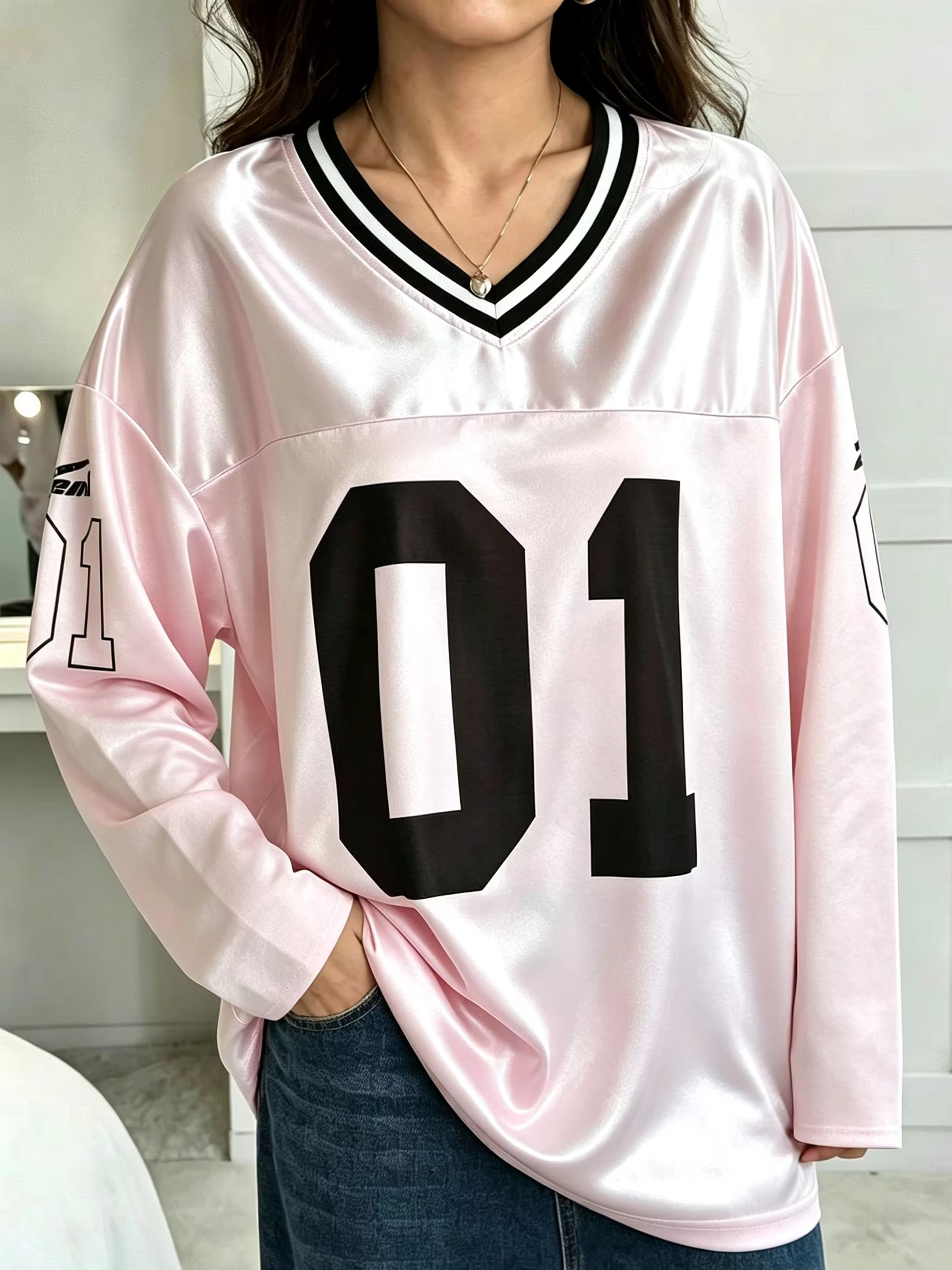 Street Fashion Vintage - Erkek Kadın Vintage Uzun Kollu Oversize