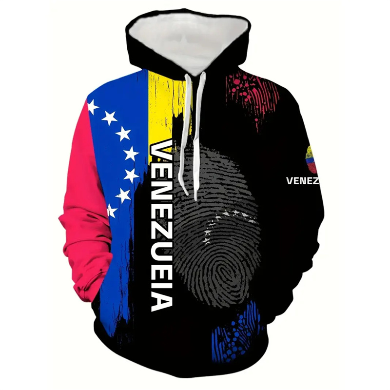 Street Fashion Brazil - Kolombiyalı Venezuela bayrağı Hoodies erkekler için