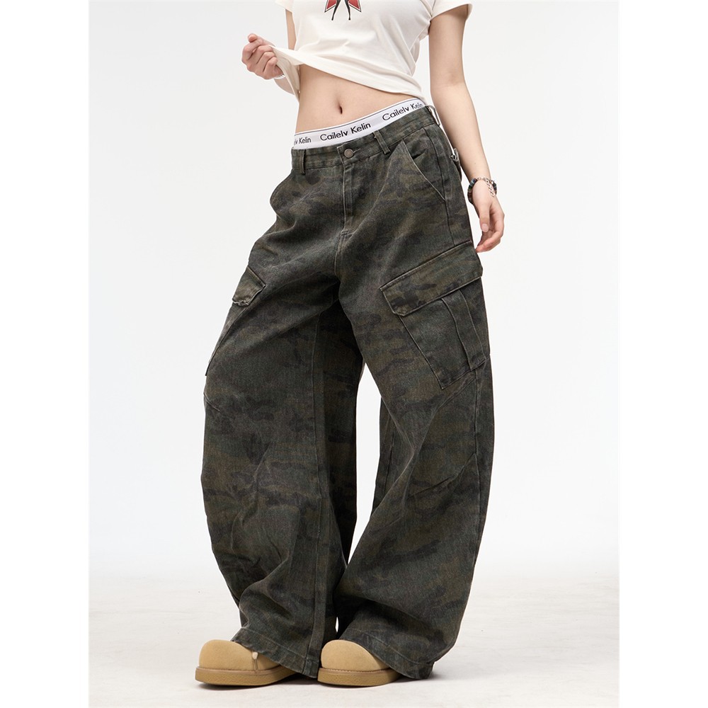 Street Fashion Dance - Kamuflaj İş Pantolonu Unisex Havalı Sokak