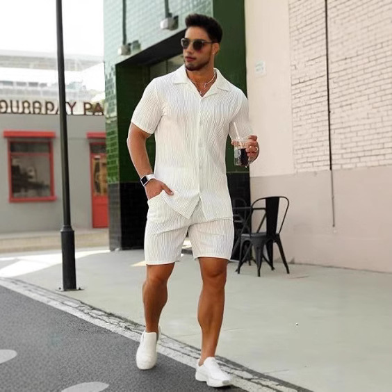 Erkek 2 Parça Takım Kısa Kollu - Street Fashion Outfit For Men incelemesi ve fiyatı