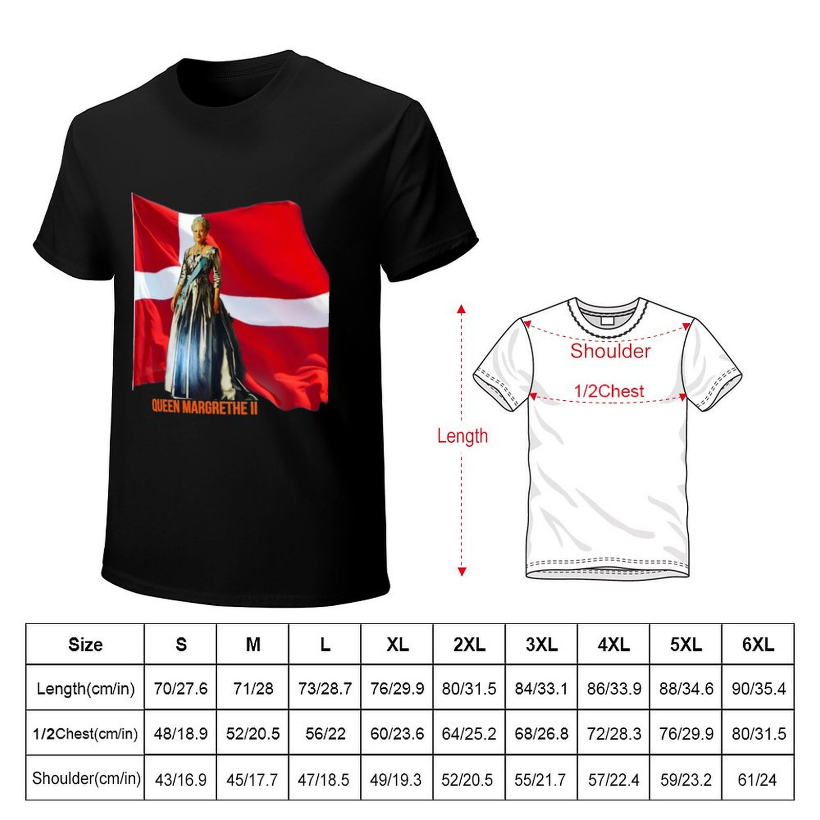 Kraliçe Margrethe II Tişörtü S - Queen Street Fashion incelemesi ve fiyatı