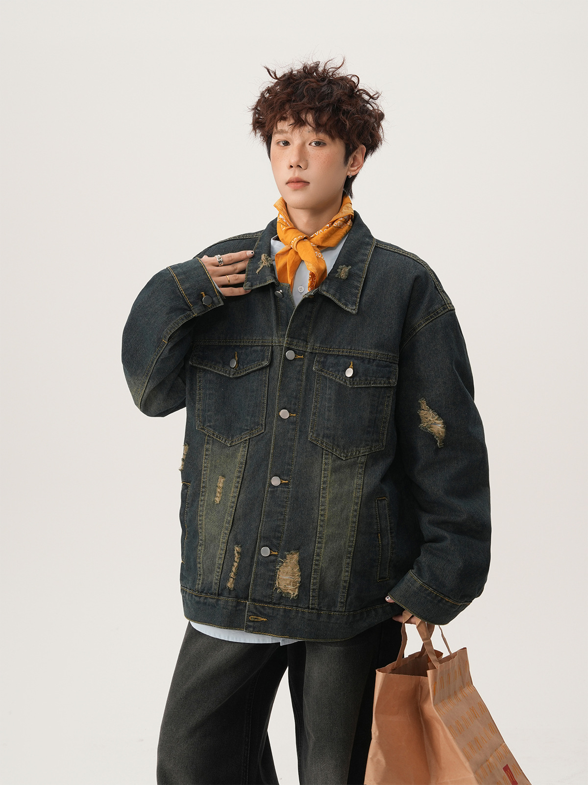 Amerikan High Street Yırtık Ko - Street Fashion Vintage incelemesi ve fiyatı