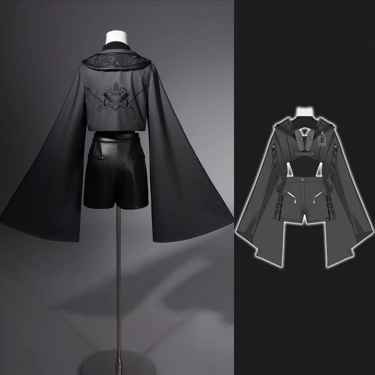 Koyu Siyah Gotik Kostüm Kadın  - Street Fashion In Chinese incelemesi ve fiyatı