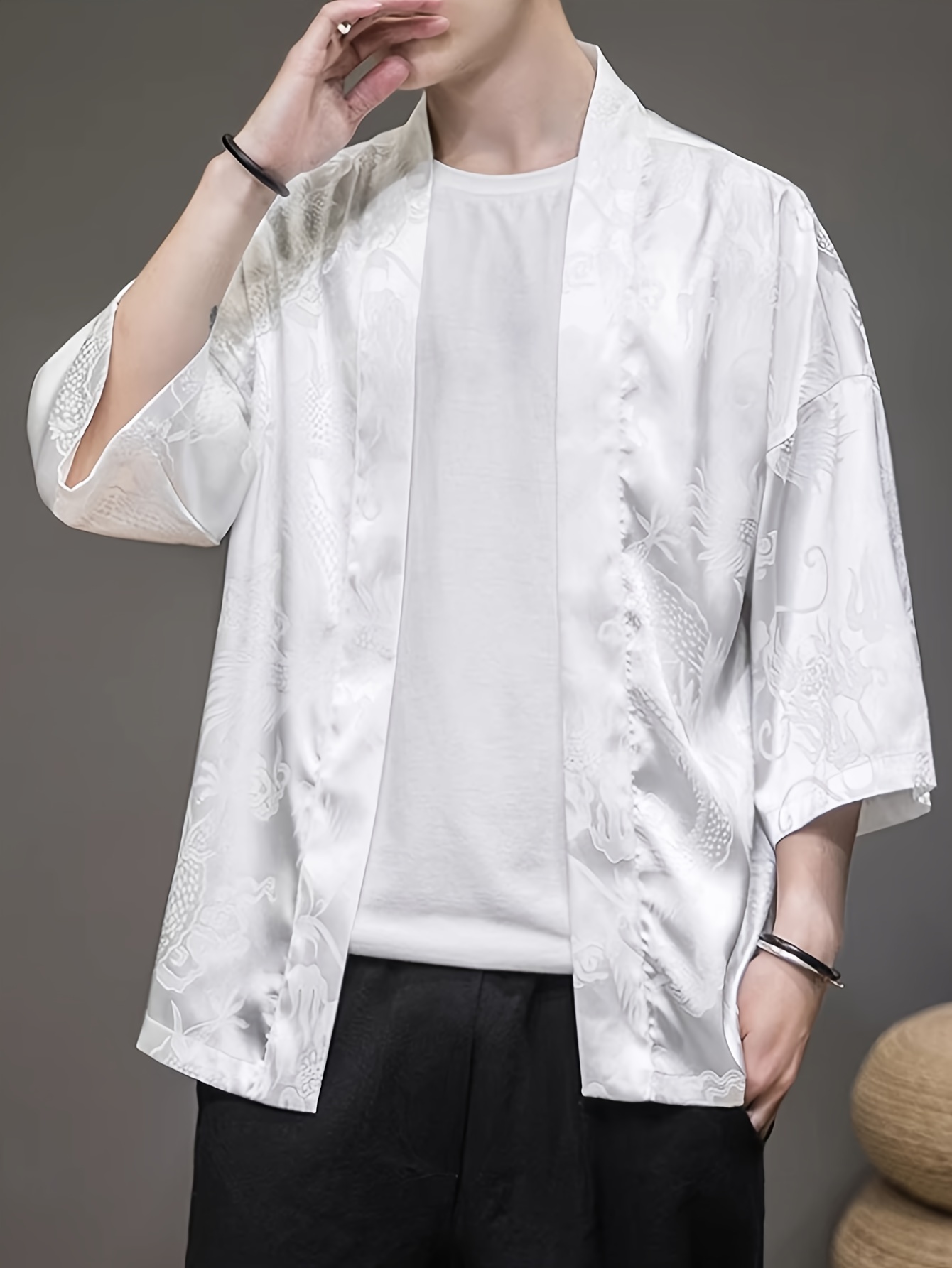 2026 Yaz Erkek Kimono 3D Baskı - Street Fashion Summer 2026 incelemesi ve fiyatı