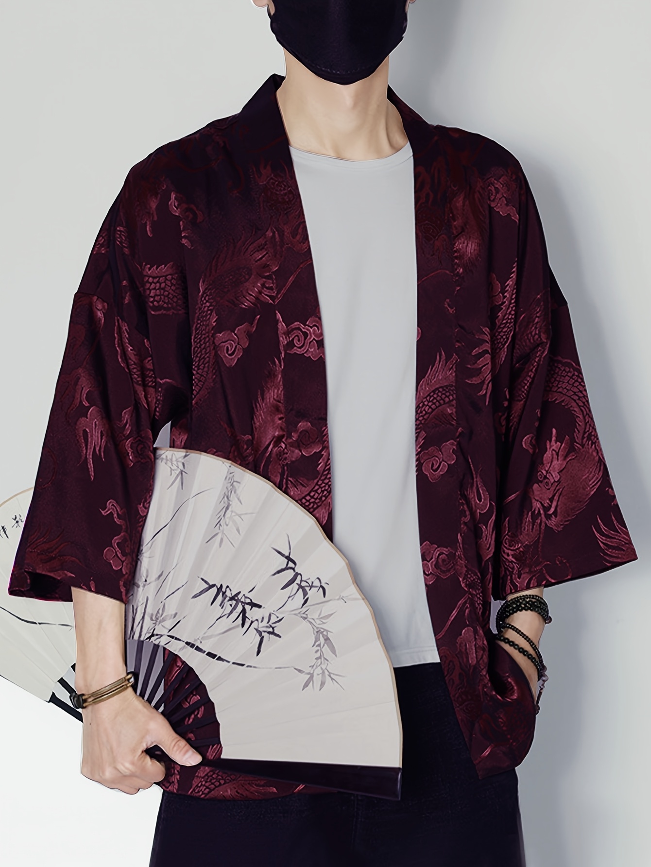 2026 Yaz Erkek Kimono 3D Baskı - Street Fashion Summer 2026 incelemesi ve fiyatı