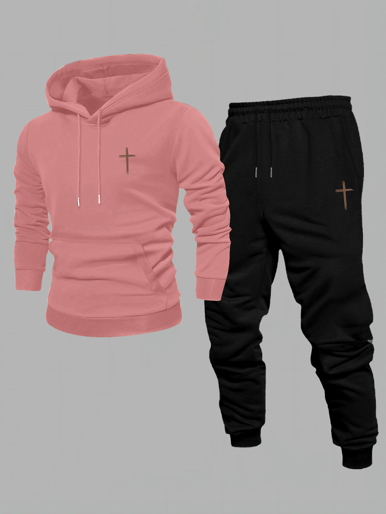 Erkek Minimal Çapraz Grafikli  - Graphic Hoodie Streetwear incelemesi ve fiyatı