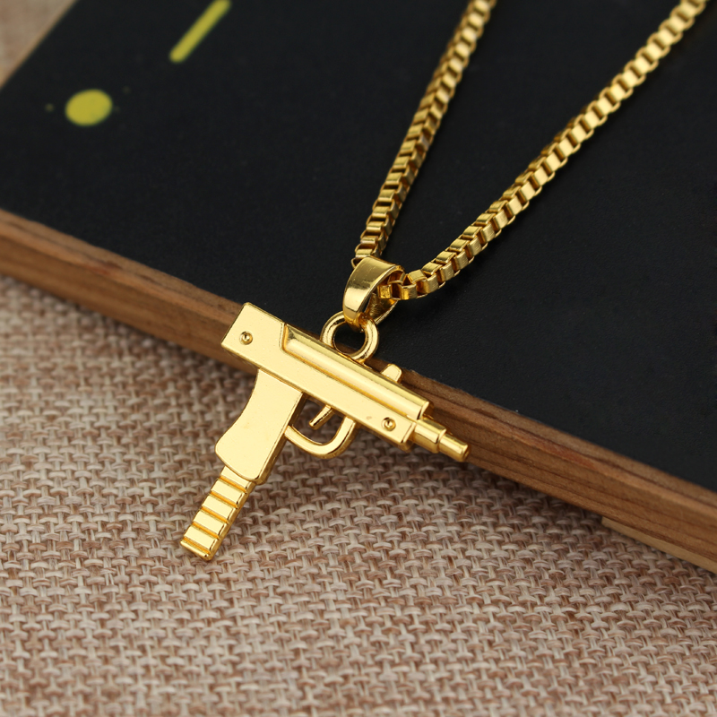 Trendy Uzi Silah Şekilli Kolye - Street Fashion Dance incelemesi ve fiyatı