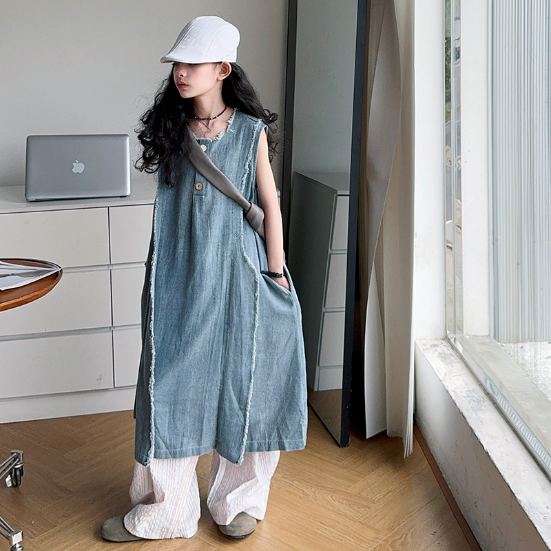 Gevşek Stil Çocuklar Lüks Yaz  - Street Fashion Girl incelemesi ve fiyatı