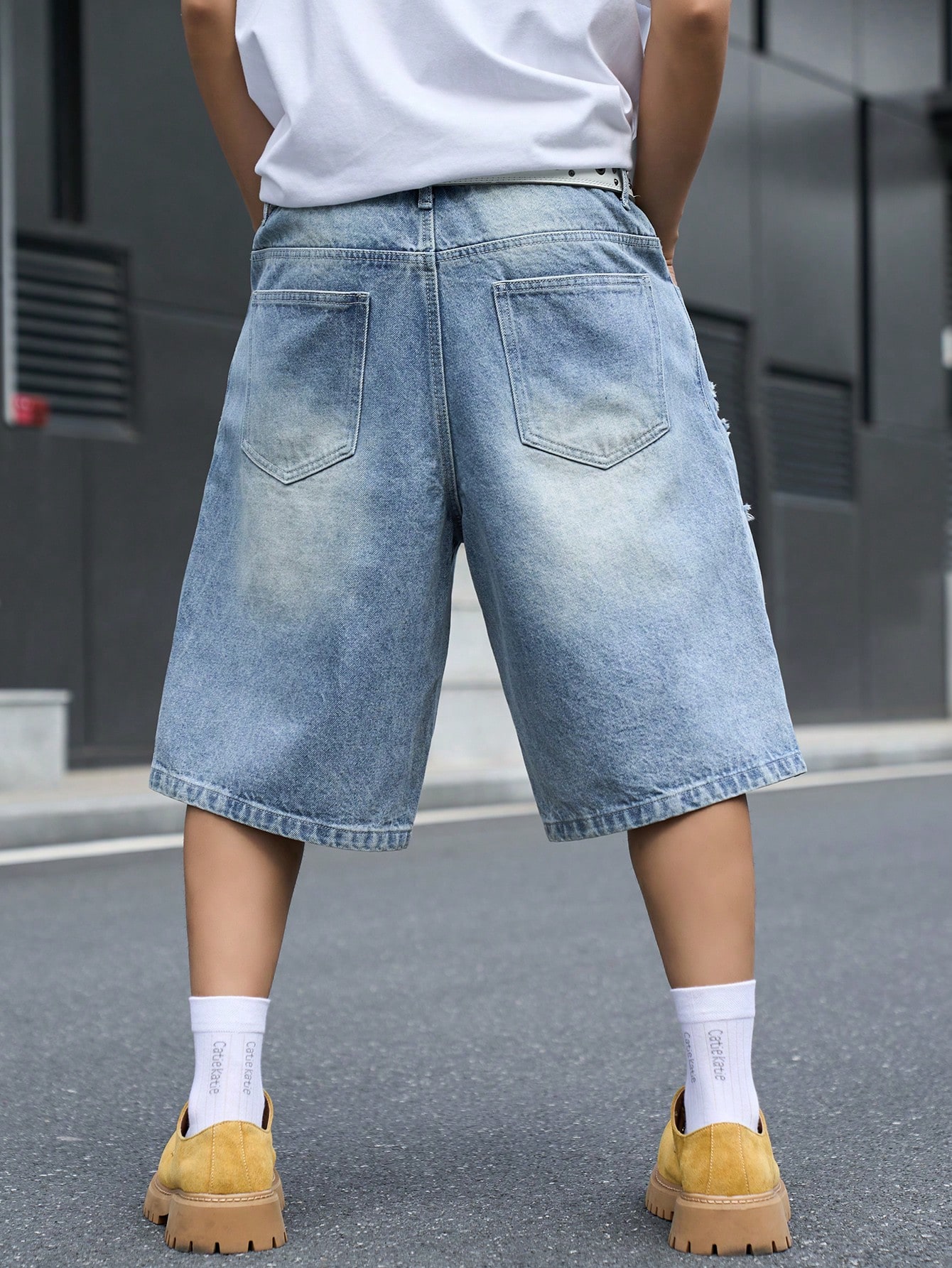 Erkek Bol Kesim Denim Bermuda  - Street Fashion Dance incelemesi ve fiyatı